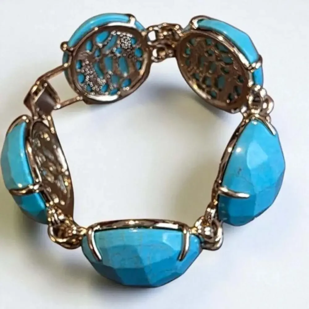 Turquoise and Gold Bracelet